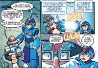 A small capsule in the Mega Man comic