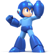 Mega Man as he appears in Super Smash Bros