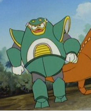 Toad Man in the Mega Man cartoon show, depicting him with a mouth.
