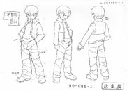 Chaud's anime design sheet.