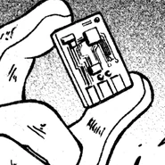 A weapon chip in the Rockman 11 manga.