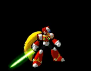 Zero using Gokumonken in Mega Man X7.
