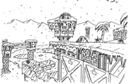 Concept art of Ice Man's stage.