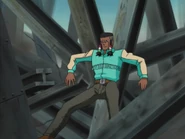 Raoul missed being hit by the debris