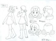 Ms. Mari anime design sheet.