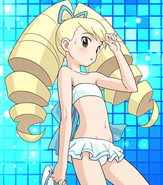 Rockman Xover Luna swimsuit artwork.