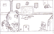 Concept of Dr. Light's lab in Mega Man 3.