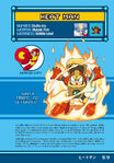 Heat Man's profile from the Mega Man: Robot Master Field Guide.