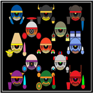 Sky Room poster of various Preon types.