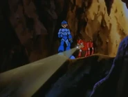 Rush's searchlight in the Mega Man animated series