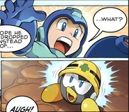 Mega Man first finding a Met.