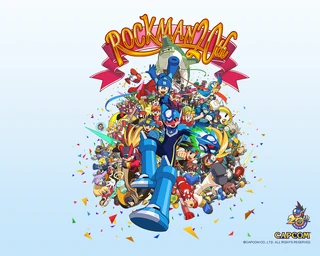 Mega Man's 20th Anniversary wallpaper.