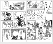 Megaman saves Plum from Quicksand