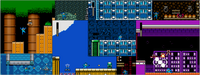 Collage of all Robot Master stages.