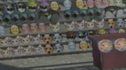 Joker's mask alongside other masks at the Naganaki Shrine