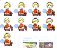 Concept artwork of Aigis' expressions