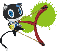 Morgana and the Slingshot in Persona 5 the Animation Attic Meeting