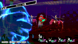 Gatling Blows being cast in Persona 5 Royal.