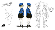 P5, Caroline and Justine concept art