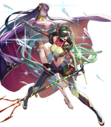 Tharja and Kiria's skill activated artwork from Fire Emblem Heroes by cuboon.