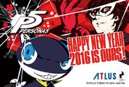 New Years Card (2016) of Morgana and the protagonist (Tweet)