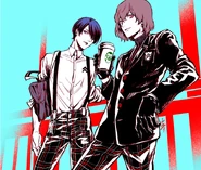 Illustration of Yusuke and Akechi