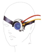 The old goggle of the COMP as it appears in Shin Megami Tensei