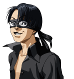 Tadashi's masked portrait in Persona 2: Innocent Sin