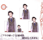 Concept art of Gin's expressions