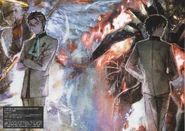 The protagonist, Vishnu, Nanjo, and Yamaoka by toi8