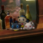 Teddie Plush in Catherine: Full Body, along with Morgana and Koromaru