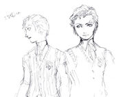 Early concept art for Akihiko