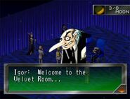 Igor in the Velvet Room in Megami Ibunroku Persona