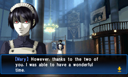 The reward for Mary's quest, which is her smiling, showing that she may have found emotions.