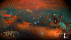 The inside of the Giant Sandowm's Belly.