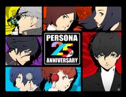 The protagonist on the Persona 25th Anniversary Key Visual Art