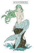 Mermaid's 3rd concept artwork found in the Shin Megami Tensei IV: Apocalypse Official Art Book