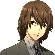 Akechi scowling