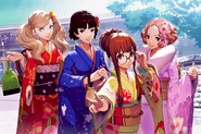 Haru with the girls on New Year