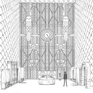 Concept sketch of Velvet Room in Persona 3 The Movie