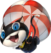 Transparent render of Morgana parachuting