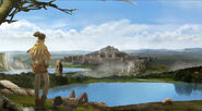 Flynn and Issachar travel to the outskirts of East Mikado and gazing at the city afar.