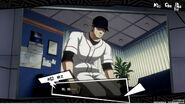 Takeyuki is hurt inside because he is fired from being a baseball player because of his actions, but becomes a salesman