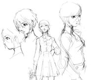 Early concept art for Mitsuru