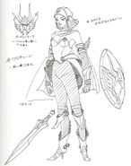 Valkyrie's concept art as it appears in Shin Megami Tensei: if...