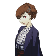 The female protagonist in a yukata