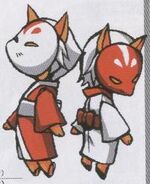 Okitsune official artwork from Devil Children Red/Black Book.