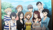 Timeskip group photo of the Investigation Team with Marie in Golden
