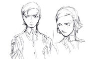 Early concept art for Akihiko