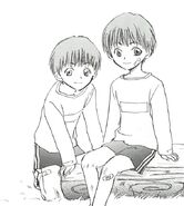 Naoya and Kazuya as children